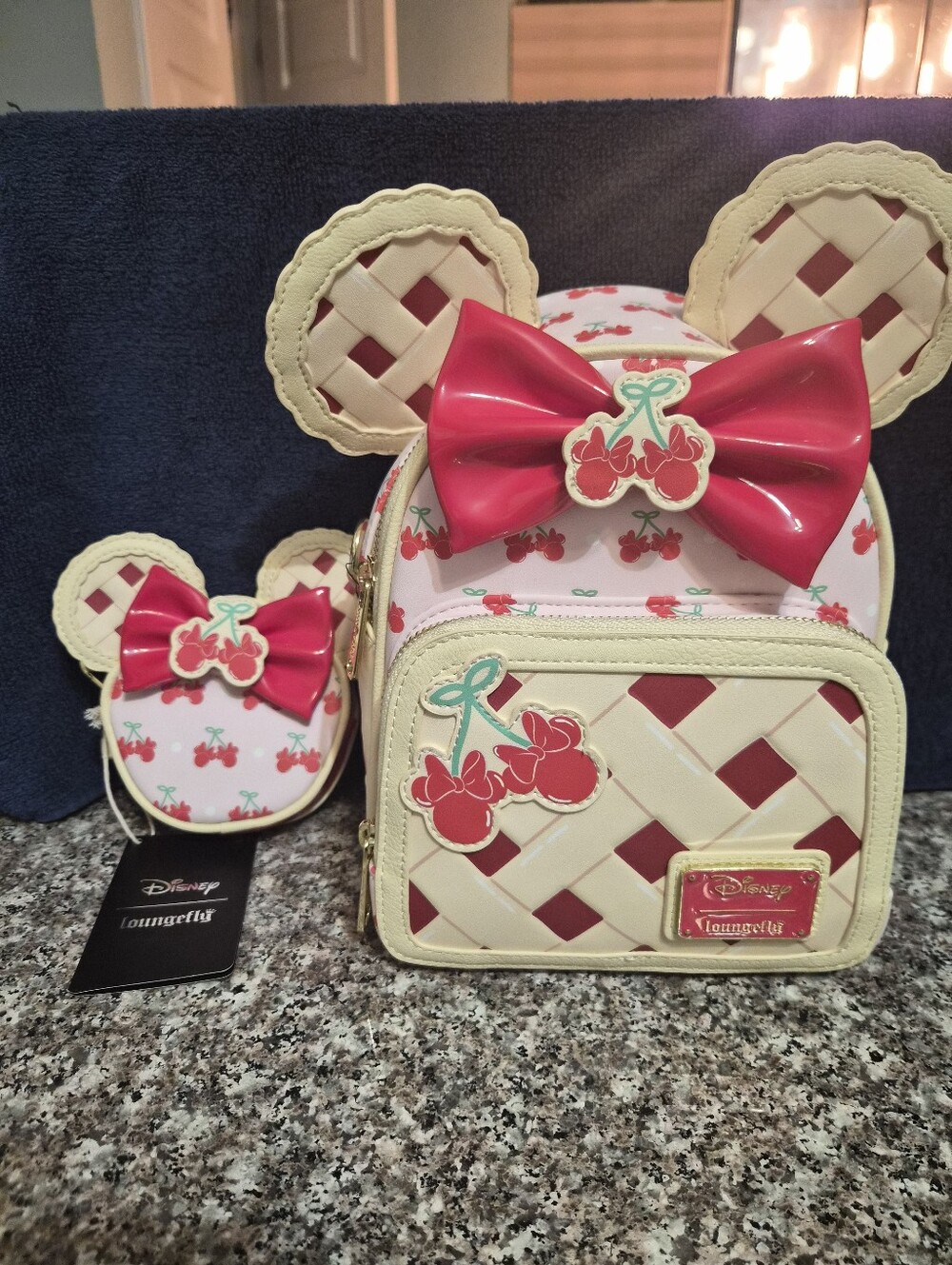 Loungefly Cherry Pie Mini Backpack With Wallet.
